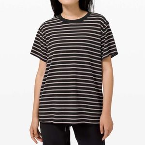 Lululemon All Yours Striped Tee Shirt